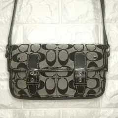 COACH シグネチャー ショルダーバッグ デイジーピンバッジ付き - メルカリ
