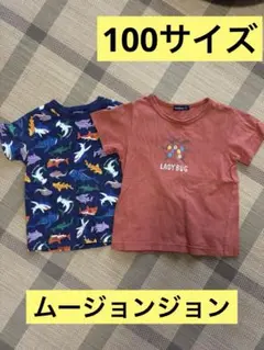 moujonjon 100cm Tシャツ2枚セット　生き物柄