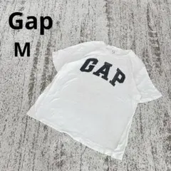 ギャップ 半袖 カットソー Tシャツ M 白 定番 ロゴプリント シンプル 薄手
