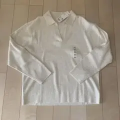 新品未使用 UNIQLO ウォッシャブルニットリブポロセーター ポロニット