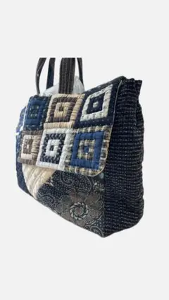 藍染め パッチワーク 刺し子 トートバッグ - メルカリ