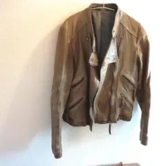 上品 ショート丈 レザージャケット 本革 ブラウン オシャレ ライダース 茶色