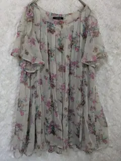 As know as PINKY 花柄シフォンワンピース　美品のサムネイル