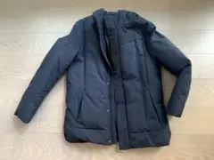 メンズアウター ダウンジャケット フード付 ネイビー 美品