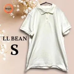 エルエルビーン　レディース　鹿の子　半袖ポロシャツ　白系　Sサイズのサムネイル