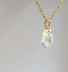 1790 心身のリラックス✨️ 淡水パール ケシパールネックレス ハンドメイド