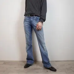 DIESEL RONHAR ローライズ ストレッチ フレアデニム ZW24