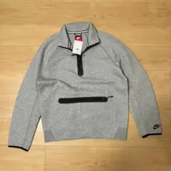 トレーナー NIKE Mハーフジップ テックフリース グレー ブラック