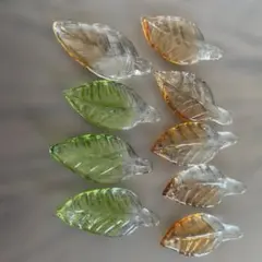 ガラス製葉型箸置き9個セット