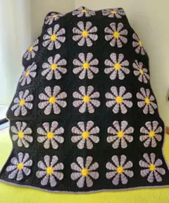 最終価格】ブロックプリントうねうねキルトブランケット さくらんぼ