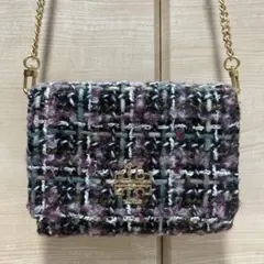 Tory Burch ツイード ウォレットショルダーバッグ