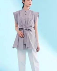 未使用】ella _selectshop エラ ドビークロスフリルジレ - メルカリ