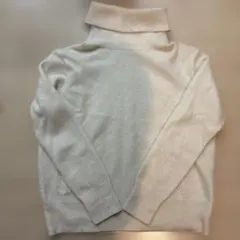 UNIQLO/ユニクロ●カシミヤ100%♪ふわふわホワイトタートルネックニット