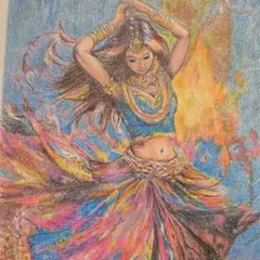 サクロモンテ・グラナダ フラメンコ水彩原画 直筆サイン 額装済み 62×53cm サクロモンテ・グラナダ フラメンコ水彩原画 直筆サイン 額装済み 62