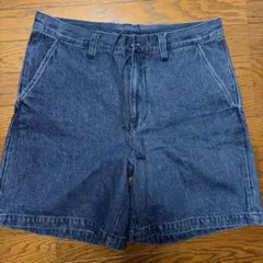 Lサイズ ダークブルー コットンショートパンツ