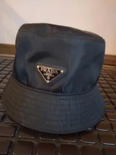 PRADA プラダ バケットハット ブラック Mサイズ　ノベルティ
