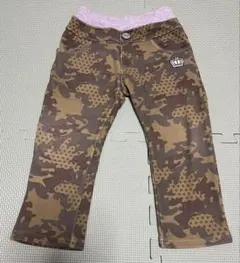 裏起毛パンツ　100センチ　迷彩柄　BABYDOLL