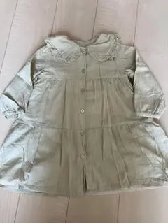 petit main 長袖ワンピース 100cm ライトグリーン