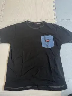 Dickies デニムポケット付き黒Tシャツ