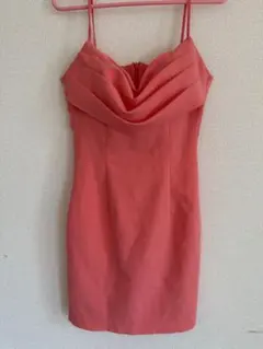 RANS ピンク ドレープデザイン ドレス S