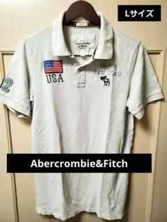 Abercrombie & Fitch ホワイトポロシャツ Lサイズ
