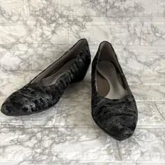 最終価格‼️fitfit フィットフィット ポインテッドトゥ パンプス 迷彩 黒