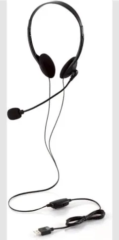ELECOM HS-HP01SUBK ヘッドセット オーバーヘッド マイク付き