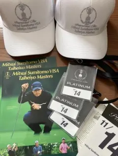 VISA￼太平洋マスターズ・キャップ2つ&使用済みプラチナチケット
