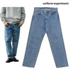 uniform experiment ウォッシュド デニム ワイド パンツ 2
