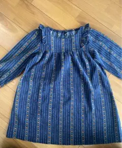 party Pick 七分袖ワンピース 120サイズ ネイビー