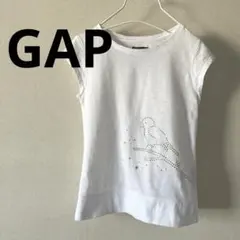 ギャップGAPキッズ　140 ホワイト白ビジュー　鳥柄