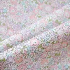 リバティ35.ミシェル お花柄 タナローン はぎれ布 生地 ピンク