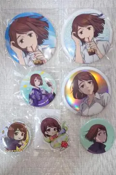 呪術廻戦　家入硝子　まとめ売り　缶バッジ　アクリルキーホルダー　7点セット