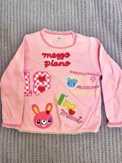 メゾピアノ ミミポポちゃん カットソー トレーナー トップス ピンク　フリル