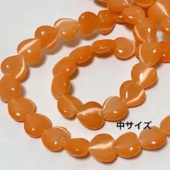 bk599/SALE！人工石◇キャッツアイ　ハート形　中サイズ　1連