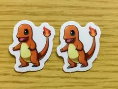 ポケモン ヒトカゲ ステッカー シール 2枚セット