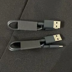 黒 USB充電ケーブル 2本セット　30センチ