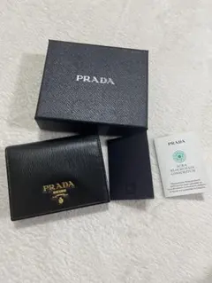 PRADA 二つ折り財布 ブラックのサムネイル
