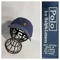 PolobyRalphLaurenポロバイラルフローレン紺橙6パネルキャップ帽子