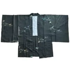 アンティーク 黒紋付き 羽織 身丈80.5cm 裄丈66.5cm 和装 リメイク