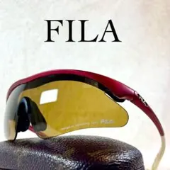 美品　FILA　フィラ　スポーツサングラス　ブラウンレンズ　レッドフレームのサムネイル
