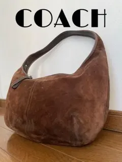 【希少】COACH スエード ワンショルダー バッグ ハーフムーン y2k