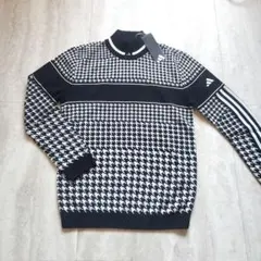 adidas アディダスゴルフ ハウンドトゥース モックネック セーター S