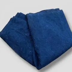 昭和レトロ　古布　レース　紺　7.5×0.9m　ペイズリー　ジャカード生地