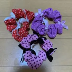 ミッキーマウス デイジー ミニー シュシュ 3点セットのサムネイル
