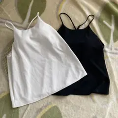 クレープジャージーブラキャミソール　2枚セット