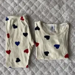 プチバトー　ハート　長袖パジャマ