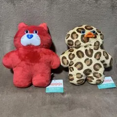 Mojojojo BIG ぬいぐるみ2 ねこ ひよこ ヒョウ柄 2点セット