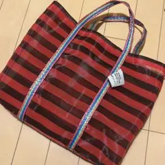 台湾 漁師網バッグ 赤×黒（日本台湾教育センター）のサムネイル