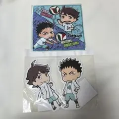 ハイキュー‼︎ 及川徹 岩泉 ダイカットポストカード マイクロファイバーミニタオル